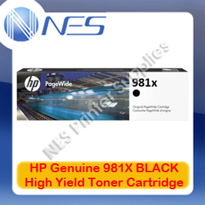 HP Genuine 981X BLACK High Yield Toner Cartridge for PageWide 586dn/586f/586z/556dn/556xh [L0R12A]